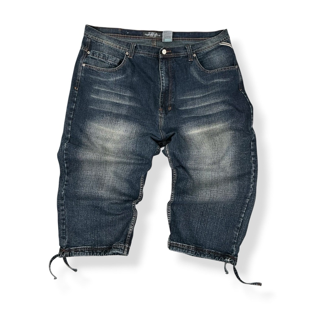 Royal Blue Jeans Denim Shorts Mens 42x22 Baggy Y2K Dark Wash Jorts